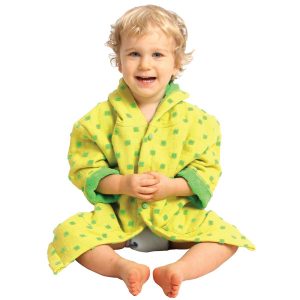 AM PM Kids Yellow Muslin Hooded Robe (1-3 Years)
