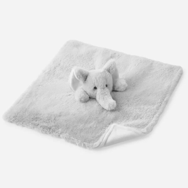 Elegant Baby Gray Elephant Lovey Blanket