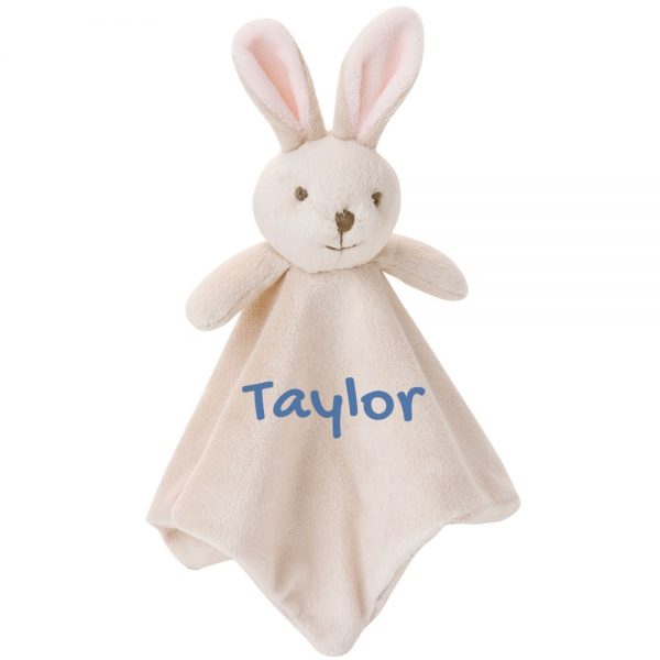 10 Inch Bunny Blankie Lovey With Sample Personalization