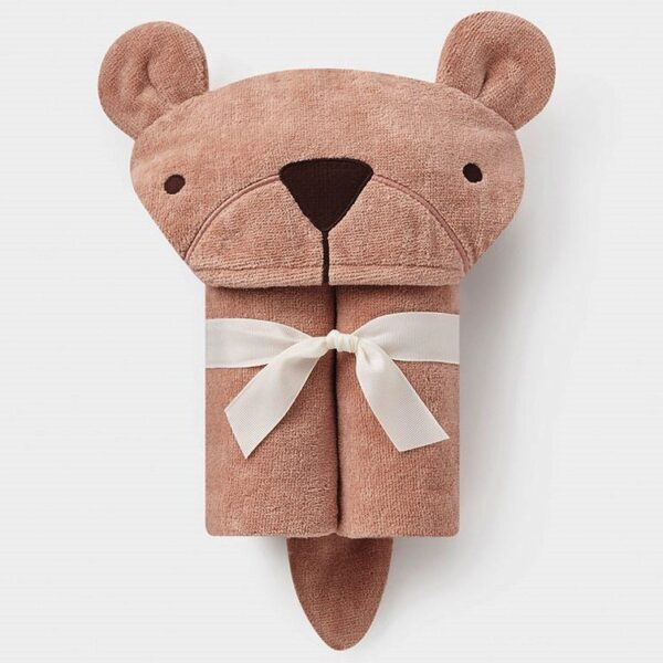 Adorable Brown Bear Hooded Towel For Toddlers