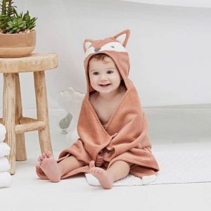 Elegant Baby Fox Hooded Towel