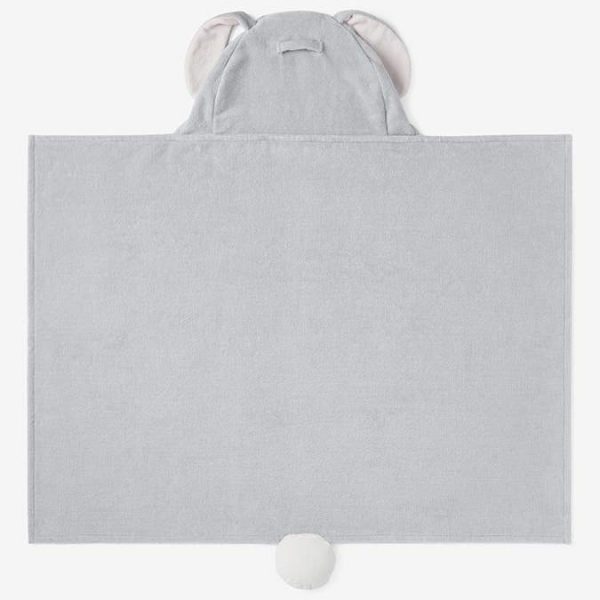 Elegant Baby Gray Bunny Hooded Towel For Children