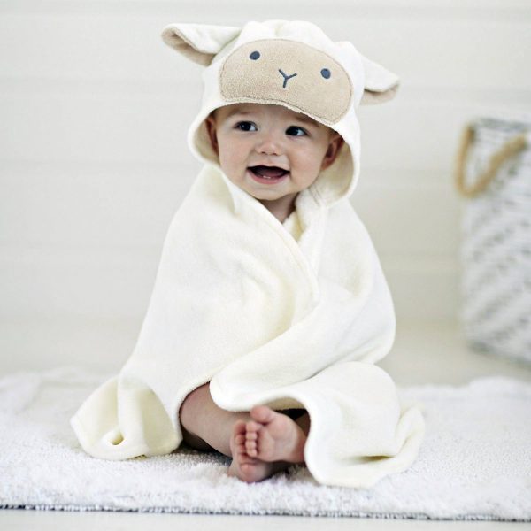 Elegant Baby Lamb Hooded Towel