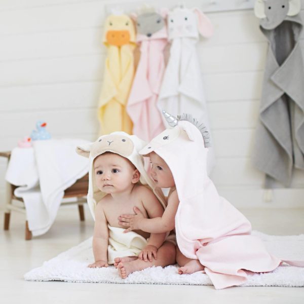 Elegant Baby Lamb Hooded Towel