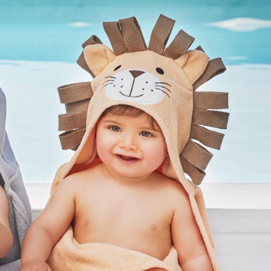 Elegant Baby Lion Hooded Towel Stitch Sensations