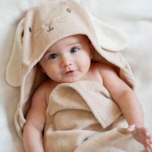 Elegant Baby Tan Bunny Hooded Towel