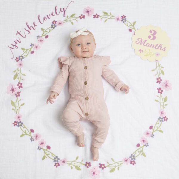 Lulujo Isn't She Lovely Milestone Blanket
