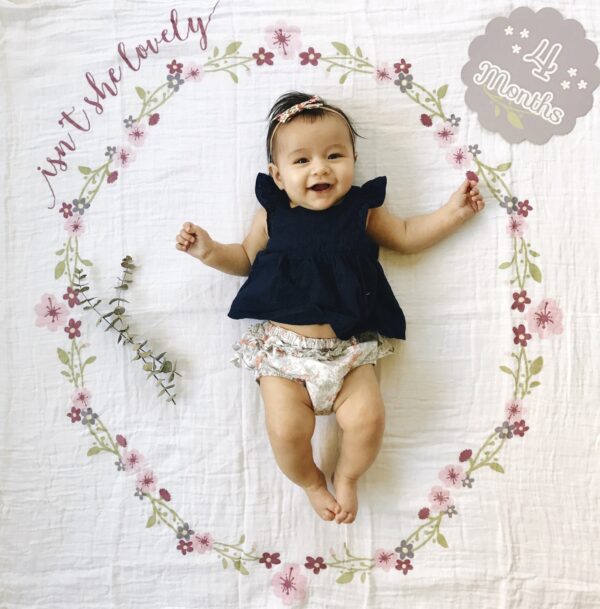 Lulujo Isn't She Lovely Milestone Blanket
