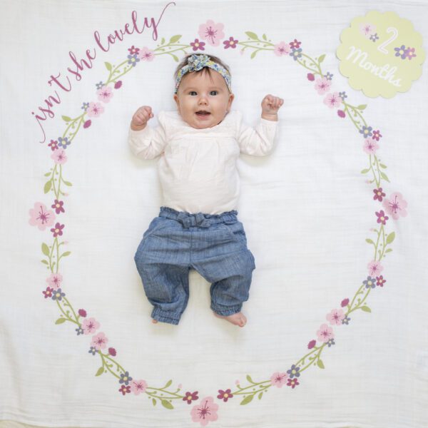 Lulujo Isn't She Lovely Milestone Blanket