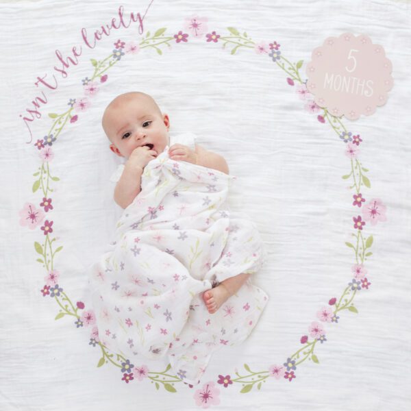 Lulujo Isn't She Lovely Milestone Blanket