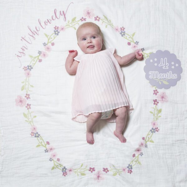 Lulujo Isn't She Lovely Milestone Blanket