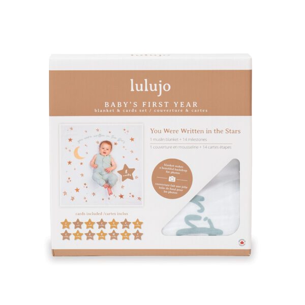 Lulujo Written In The Stars Milestone Blanket Packaging
