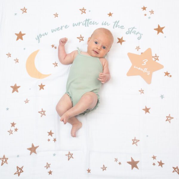 Lulujo Written In The Stars Milestone Blanket