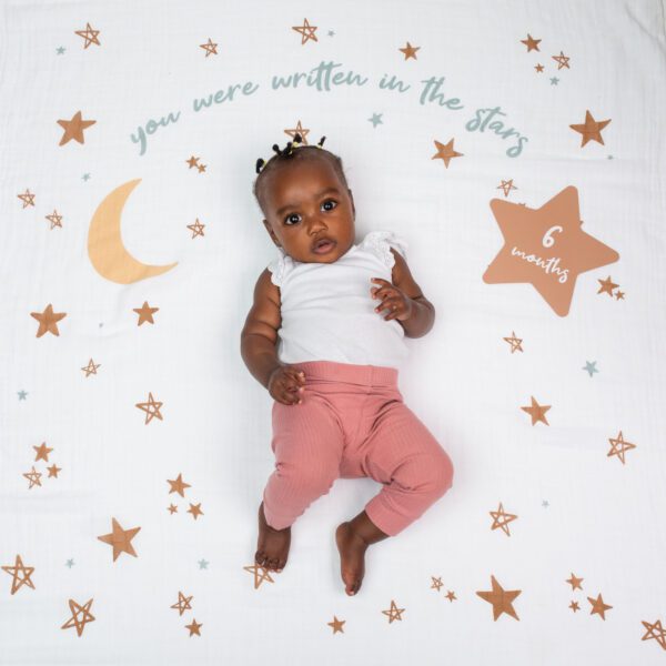 Lulujo Written In The Stars Milestone Blanket