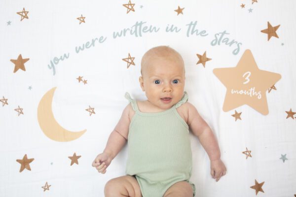 Lulujo Written In The Stars Milestone Blanket