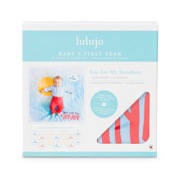 Lulujo You Are My Sunshine Milestone Blanket Packaging