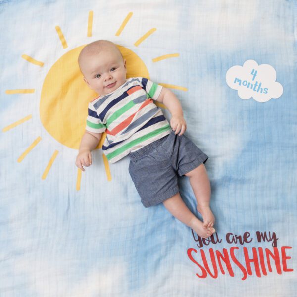 Lulujo You Are My Sunshine Milestone Blanket