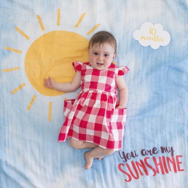 Lulujo You Are My Sunshine Milestone Blanket