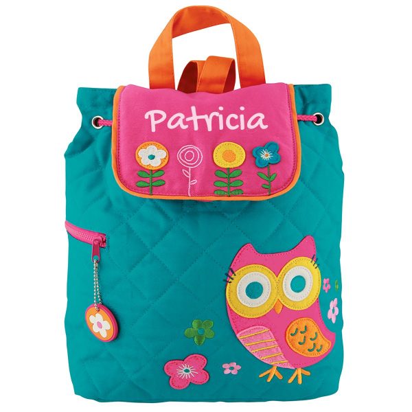 Stephen Joseph Owl Quilted Backpack With Personalization
