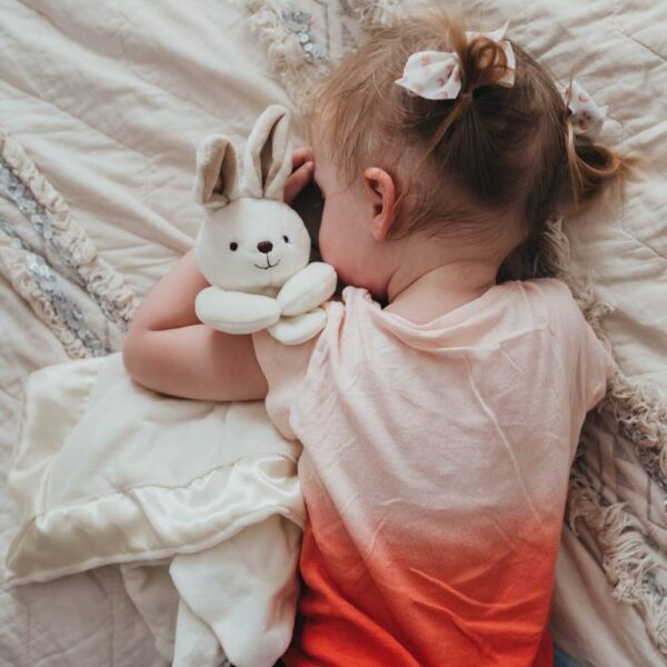 Toddler Napping With The Yikes Twins Bunny Lovie (20 Inch)