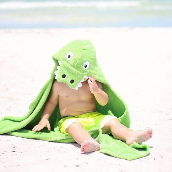 Yikes Twins Alligator Hooded Towel