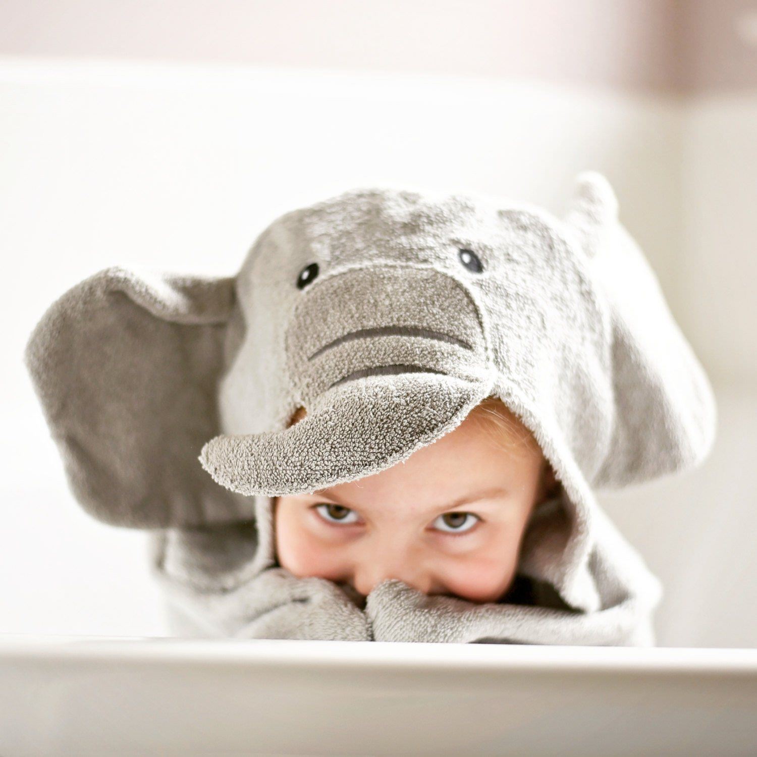 Elephant hooded towel baby deals