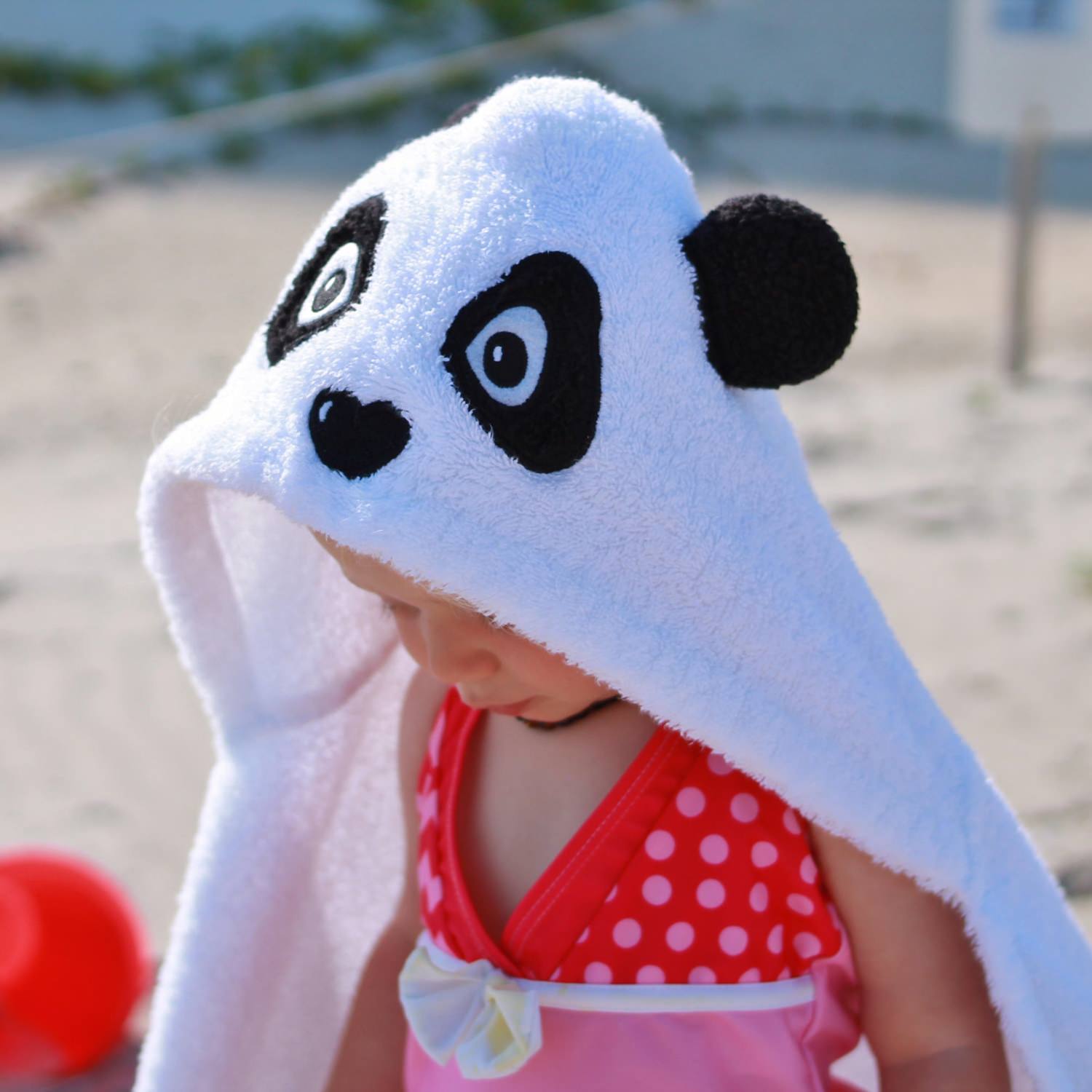 Yikes Twins Panda Hooded Towel Stitch Sensations