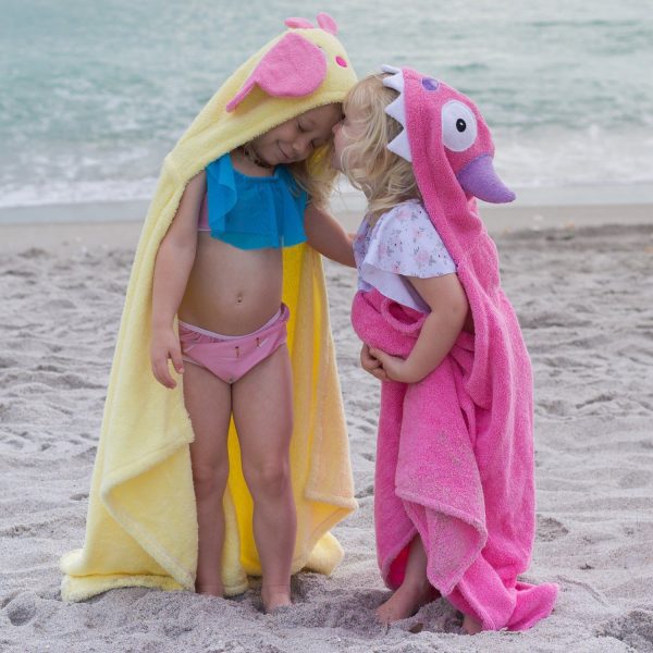 Yikes Twins Pink Monster Hooded Towel