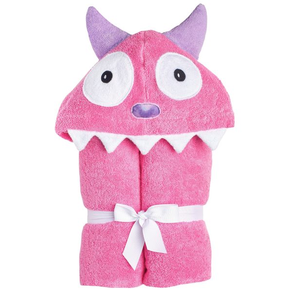 Yikes Twins Pink Monster Hooded Towel