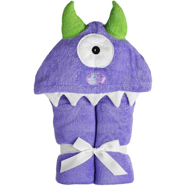 Yikes Twins Purple Monster Hooded Towel