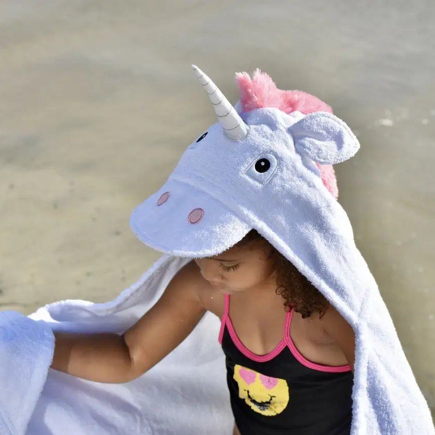 Yikes Twins Unicorn Hooded Towel