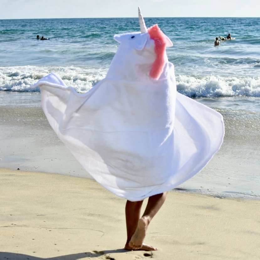 Yikes Twins Unicorn Hooded Towel