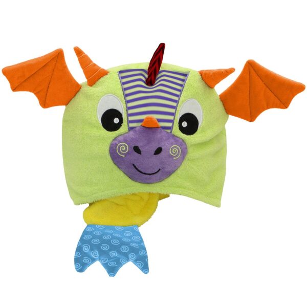 Zoocchini Dragon Hooded Towel For Kids Hood Closeup