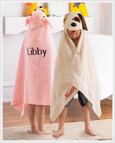 Hooded Towel Sample - Personalization On Front And Back